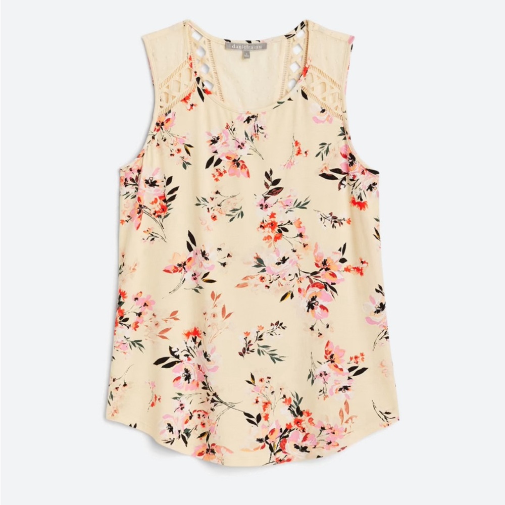 Waicy lace crochet detail knit top